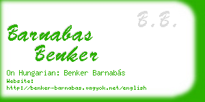 barnabas benker business card