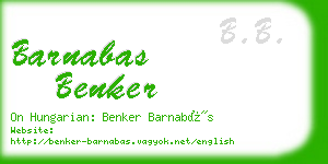 barnabas benker business card